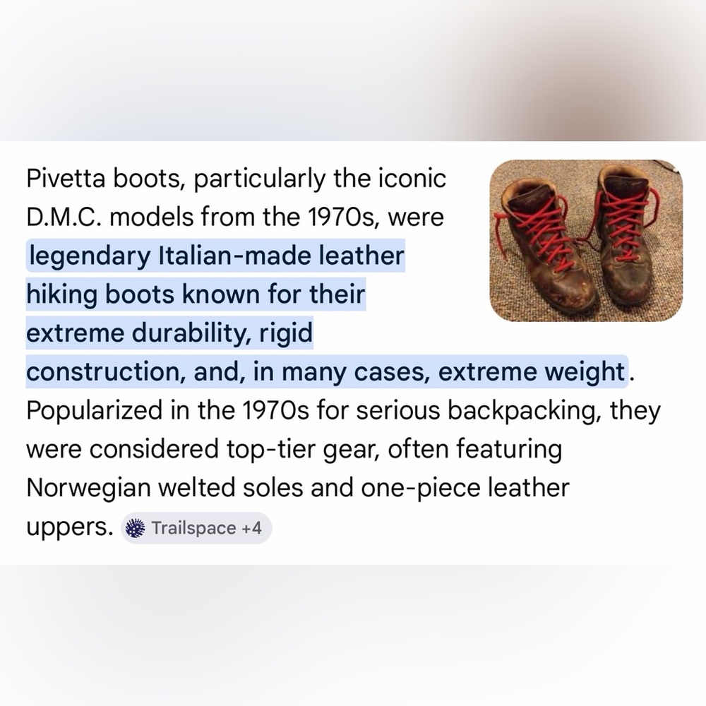 VINTAGE 70s! Pivetta Italy for DMC Rough-out Leather Hiking Engineering Boots 9 - Picture 11 of 12